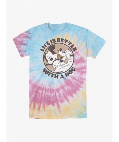 Disney Mickey Mouse Dog Life Tie Dye T-Shirt $7.67 T-Shirts