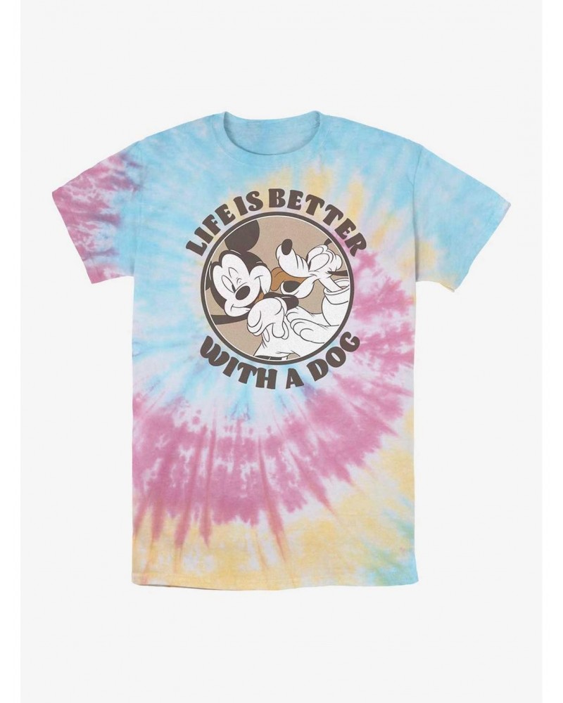 Disney Mickey Mouse Dog Life Tie Dye T-Shirt $7.67 T-Shirts