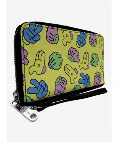 Disney Mickey Mouse Gestures Toss Print Zip Around Wallet $13.26 Wallets