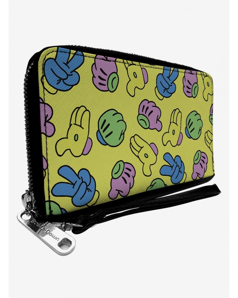 Disney Mickey Mouse Gestures Toss Print Zip Around Wallet $13.26 Wallets