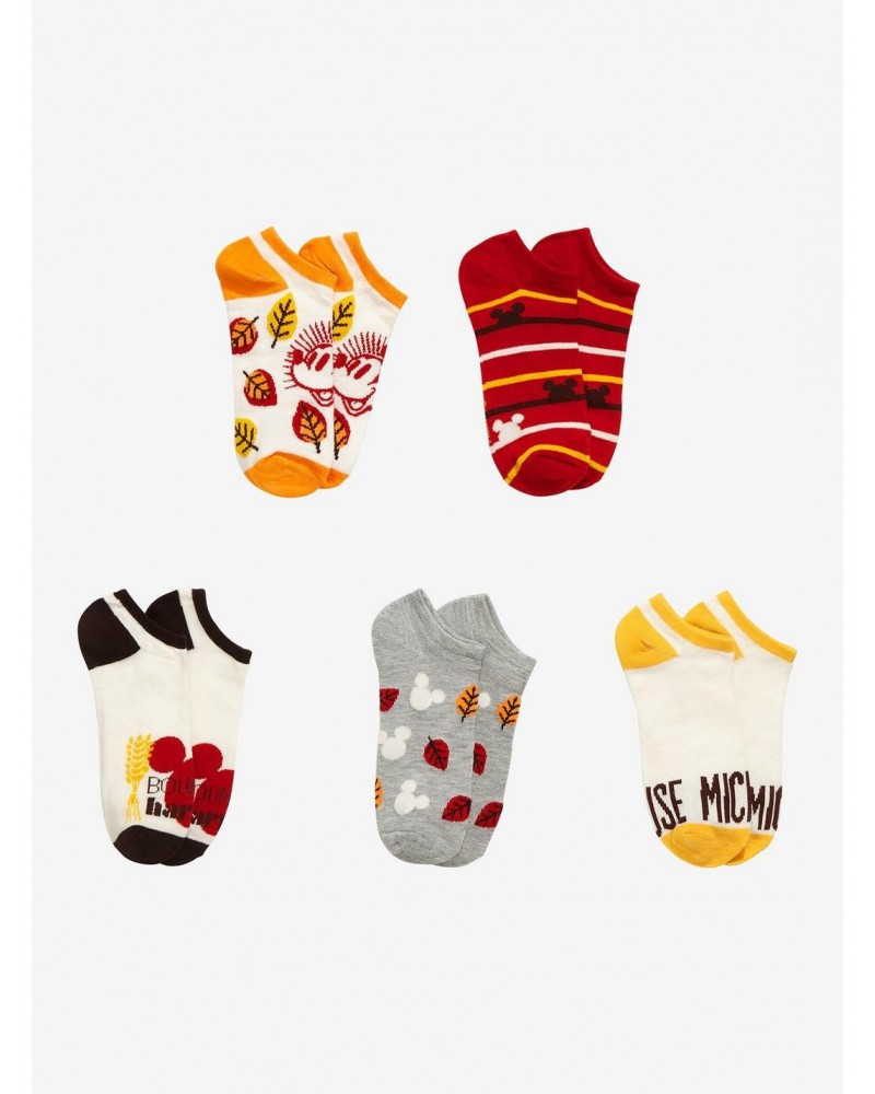 Disney Mickey Mouse Harvest No-Show Socks 5 Pair $4.77 Merchandises