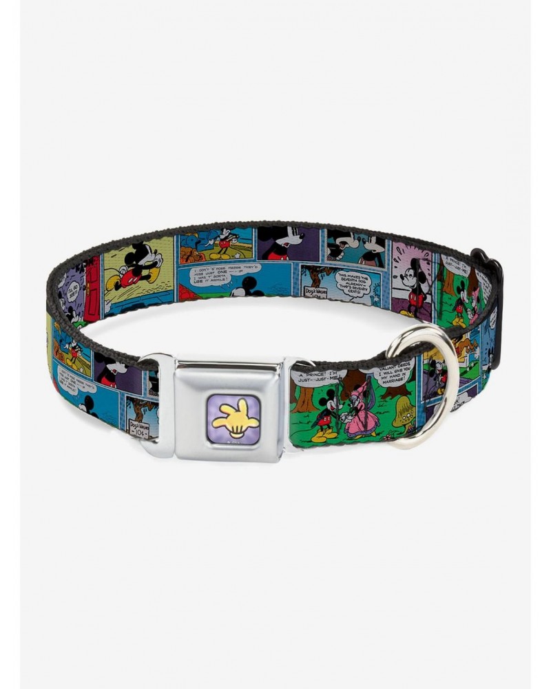 Disney Mickey Mouse And Minnie Comic Strip Seatbelt Buckle Dog Collar $11.21 Pet Collars