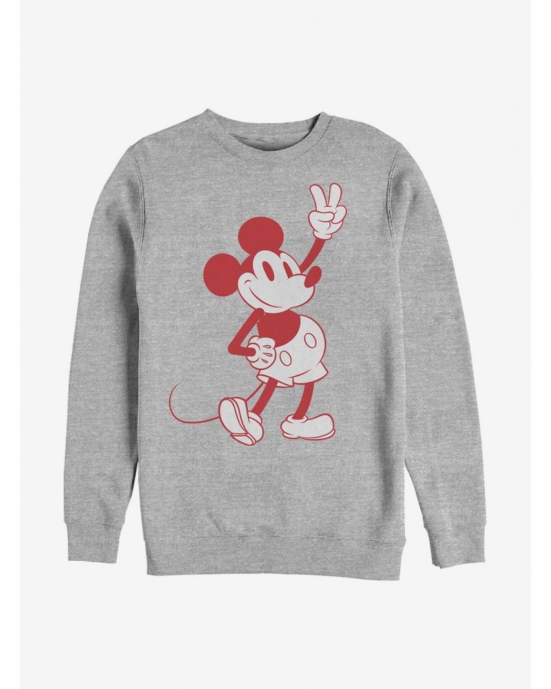 Disney Mickey Mouse Simple Mickey Outline Crew Sweatshirt $10.92 Sweatshirts