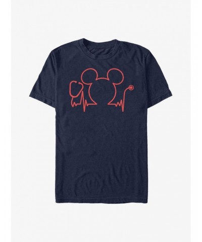 Disney Mickey Mouse Nurses Day Heartbeat T-Shirt $7.07 T-Shirts