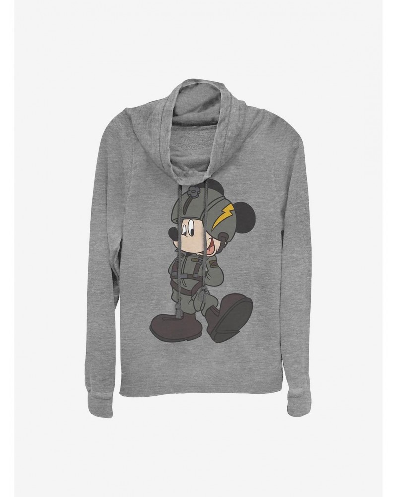 Disney Mickey Mouse Mickey Jet Pilot Cowlneck Long-Sleeve Girls Top $15.80 Tops