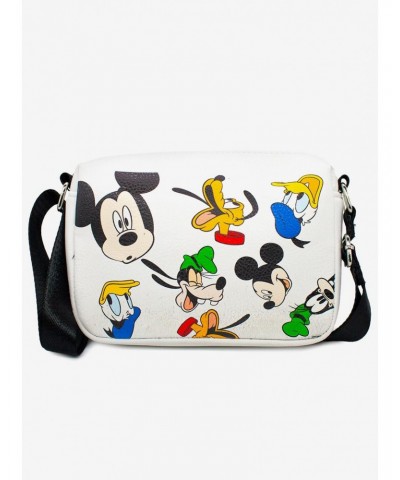 Disney Mickey Mouse And Friends Fab Four Expressions All Over Cross Body Bag $12.84 Bags