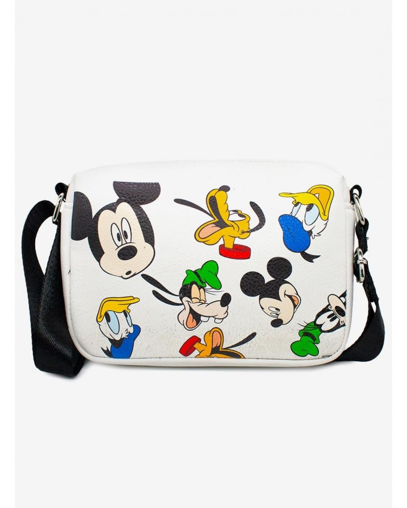 Disney Mickey Mouse And Friends Fab Four Expressions All Over Cross Body Bag $12.84 Bags