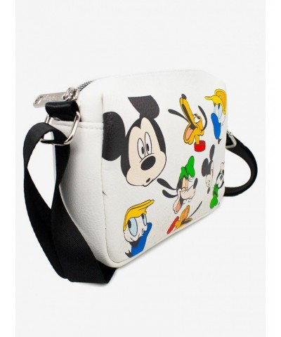 Disney Mickey Mouse And Friends Fab Four Expressions All Over Cross Body Bag $12.84 Bags