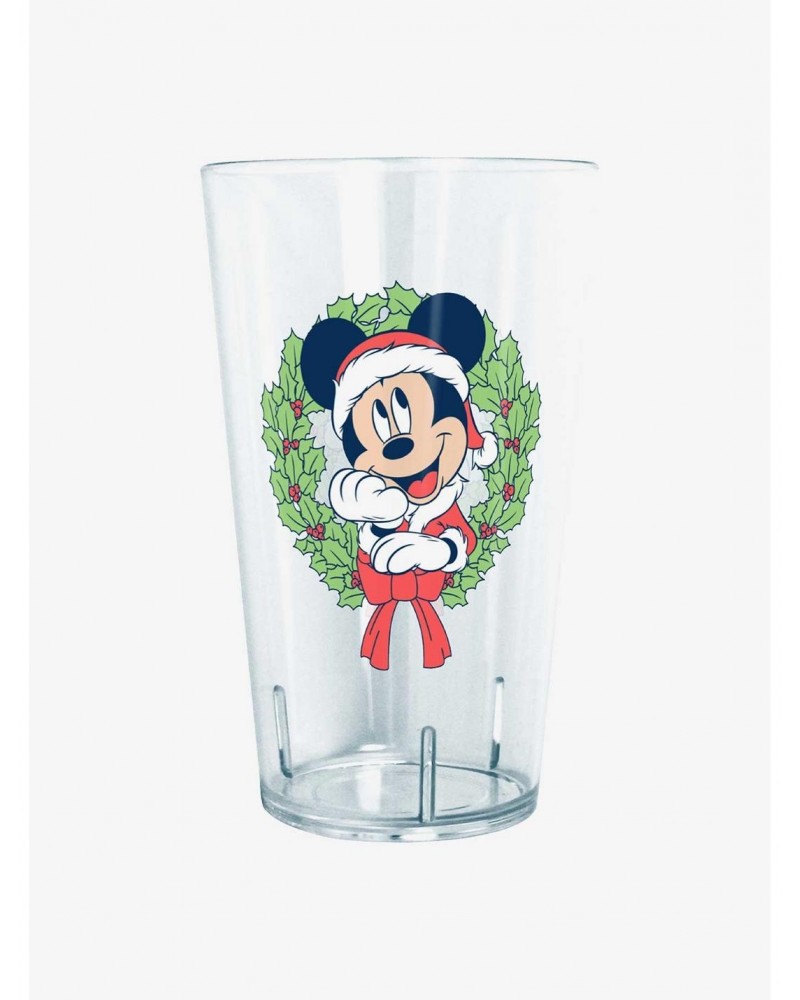 Disney Mickey Mouse Santa Mickey Christmas Wreath Tritan Cup $7.10 Cups