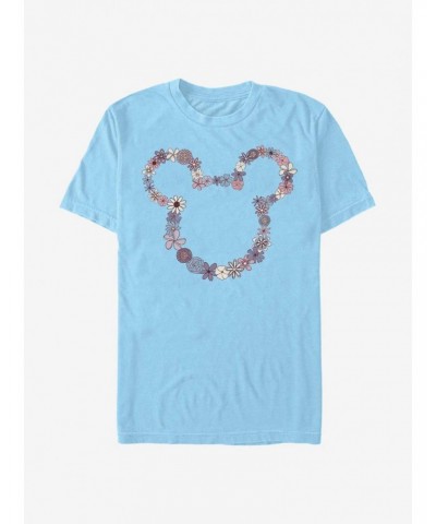 Disney Mickey Mouse Mickey Flowers T-Shirt $9.18 T-Shirts