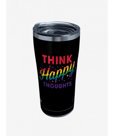 Disney Think Happy Thoughts Rainbow 20oz Stainless Steel Tumbler With Lid $10.47 Tumblers