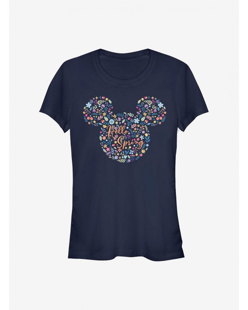 Disney Mickey Mouse Floral Ears Girls T-Shirt $6.97 T-Shirts