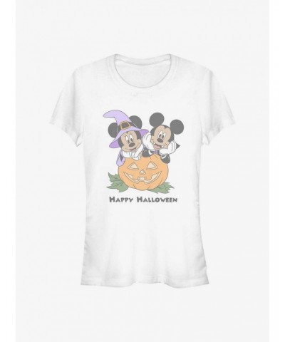 Disney Mickey Mouse Pumpkin Mice Girls T-Shirt $6.97 T-Shirts