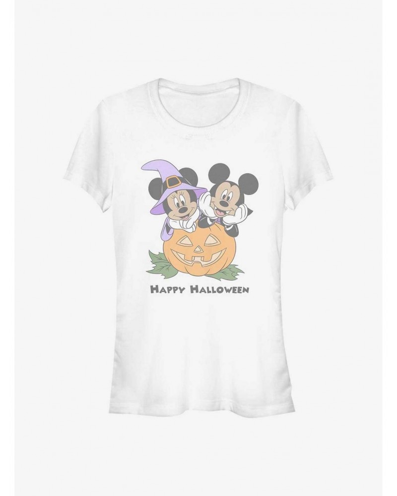 Disney Mickey Mouse Pumpkin Mice Girls T-Shirt $6.97 T-Shirts