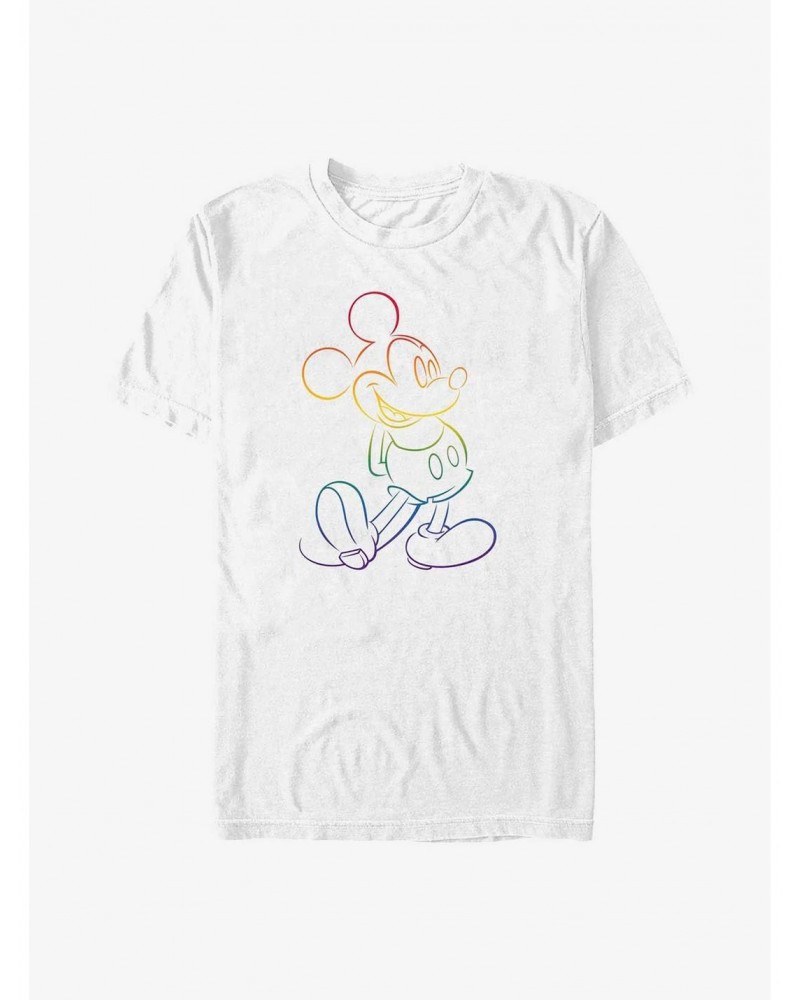 Disney Mickey Mouse Rainbow Outline Big & Tall T-Shirt $9.09 T-Shirts