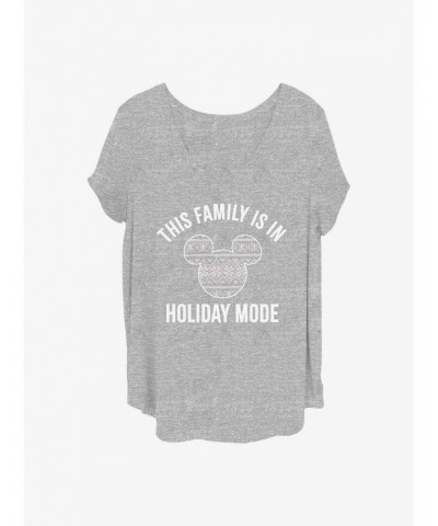 Disney Mickey Mouse Family Holiday Mode Girls T-Shirt Plus Size $11.56 T-Shirts