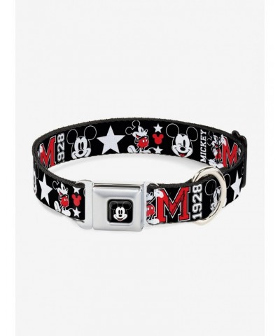 Disney Classic Mickey Mouse 1928 Collage Dog Collar Seatbelt Buckle $11.22 Buckles