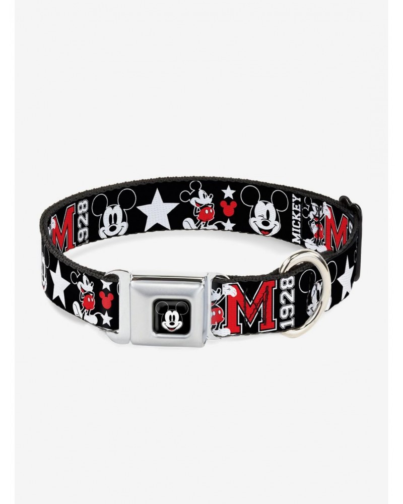 Disney Classic Mickey Mouse 1928 Collage Dog Collar Seatbelt Buckle $11.22 Buckles