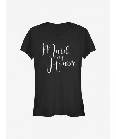 Disney Mickey Mouse Disney Mickey Mouse Maid Of Honor Girls T-Shirt $7.77 T-Shirts