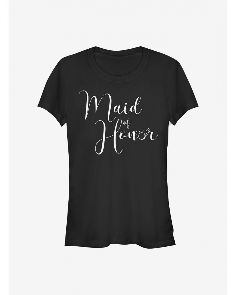 Disney Mickey Mouse Disney Mickey Mouse Maid Of Honor Girls T-Shirt $7.77 T-Shirts