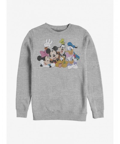 Disney Mickey Mouse And Friends Group Crew Sweatshirt $9.45 Sweatshirts