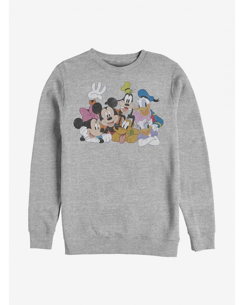 Disney Mickey Mouse And Friends Group Crew Sweatshirt $9.45 Sweatshirts