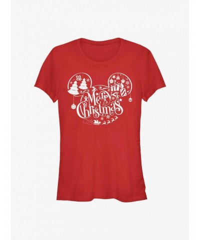 Disney Mickey Mouse Holiday Ears Girls T-Shirt $5.98 T-Shirts