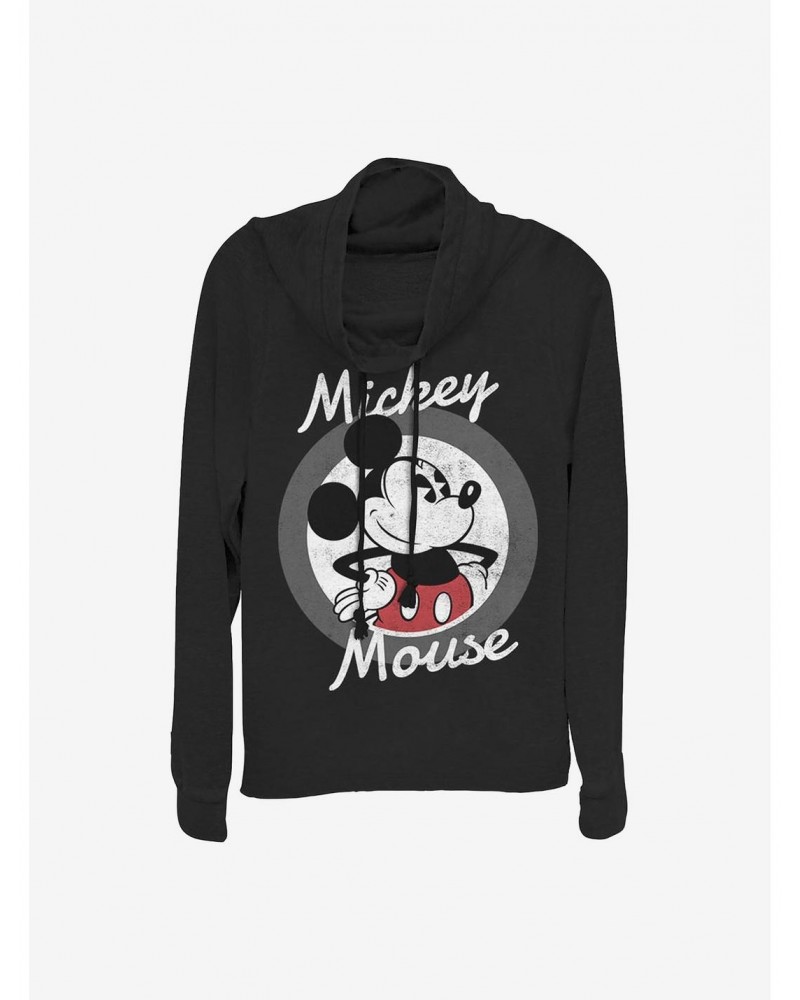 Disney Mickey Mouse 28 Cowlneck Long-Sleeve Girls Top $13.65 Tops