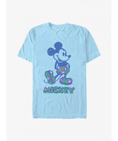 Disney Mickey Mouse Sketch Floral Fill T-Shirt $6.88 T-Shirts