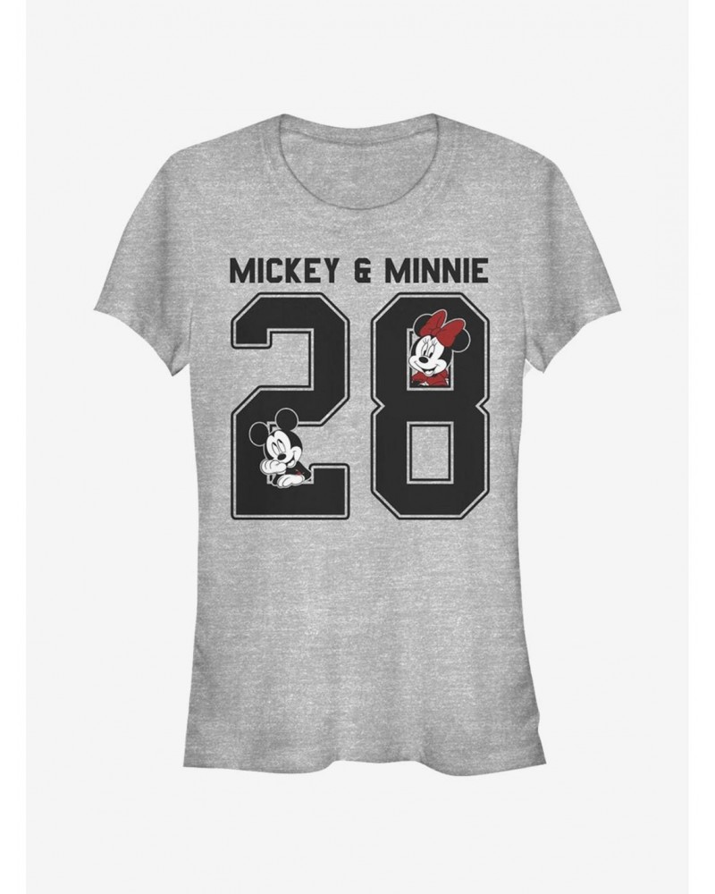 Disney Mickey Mouse Mickey Minnie Collegiate Girls T-Shirt $9.36 T-Shirts