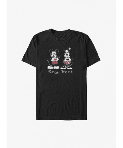 Disney Mickey Mouse Always Forever Mickey and Minnie Big & Tall T-Shirt $8.13 T-Shirts