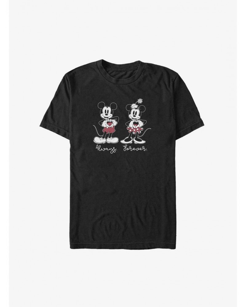 Disney Mickey Mouse Always Forever Mickey and Minnie Big & Tall T-Shirt $8.13 T-Shirts