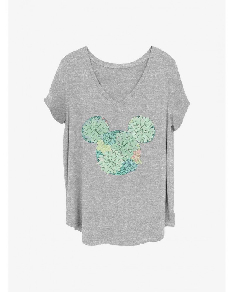 Disney Mickey Mouse Succulents Girls T-Shirt Plus Size $7.17 T-Shirts