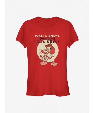 Disney Donald Duck Fire Chief Classic Girls T-Shirt $8.57 T-Shirts