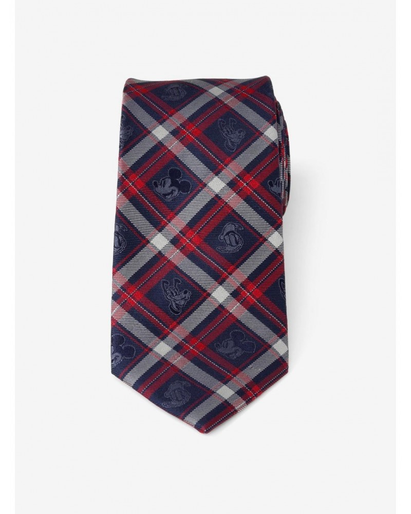 Disney Mickey Mouse Mickey And Friends Navy Plaid Tie $21.56 Ties