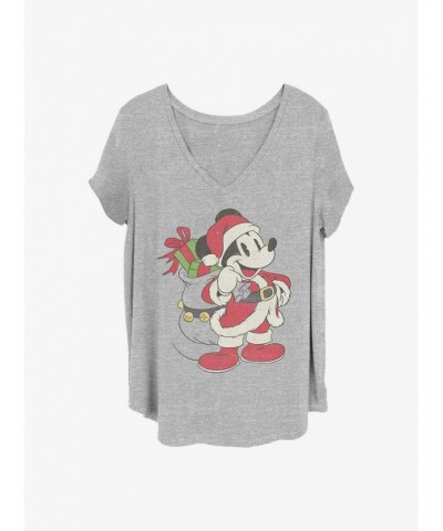 Disney Mickey Mouse Santa Mickey Girls T-Shirt Plus Size $7.40 T-Shirts