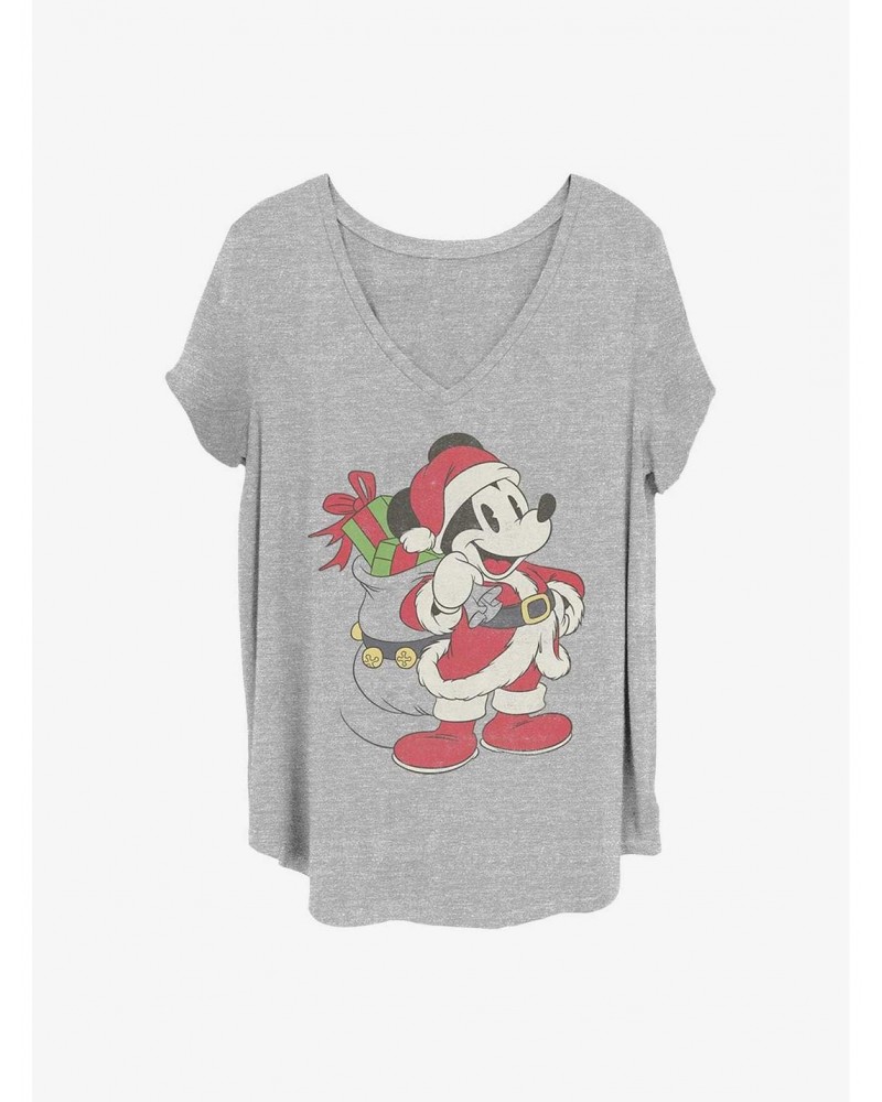 Disney Mickey Mouse Santa Mickey Girls T-Shirt Plus Size $7.40 T-Shirts