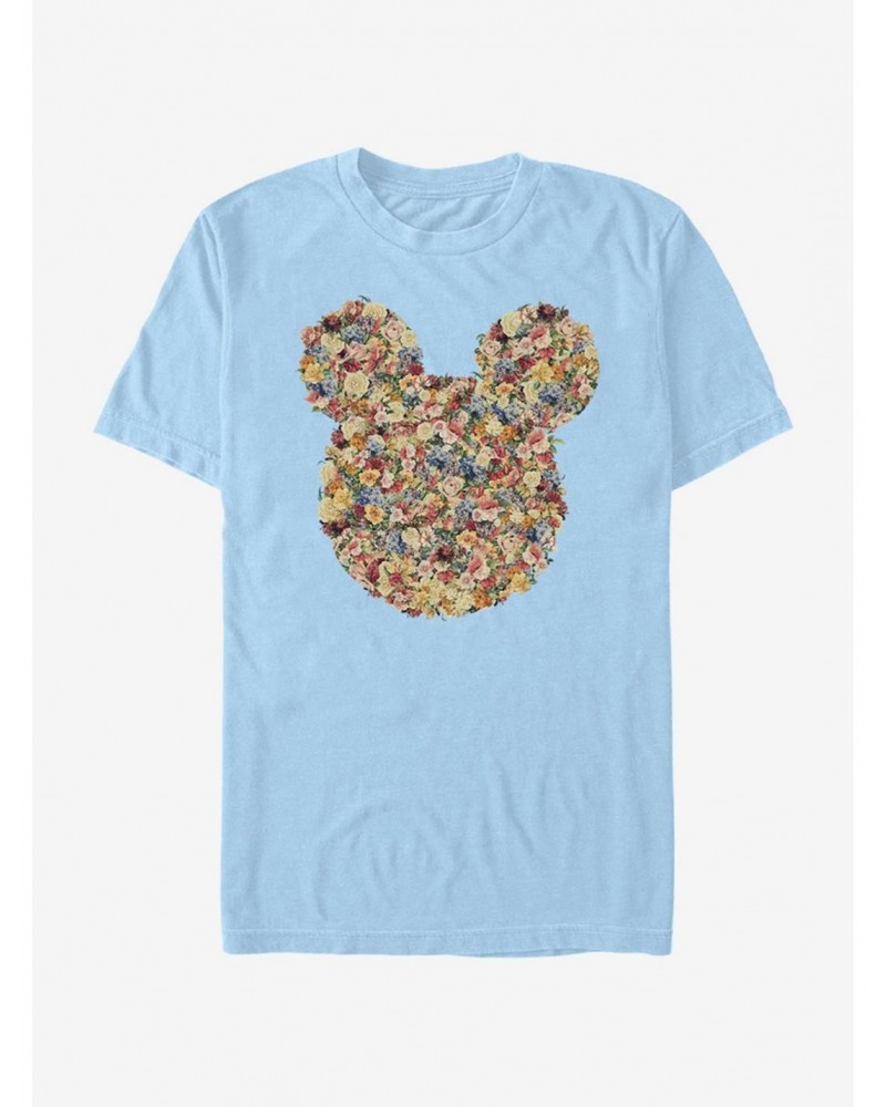 Disney Mickey Mouse Floral Mickey Head T-Shirt $7.46 T-Shirts