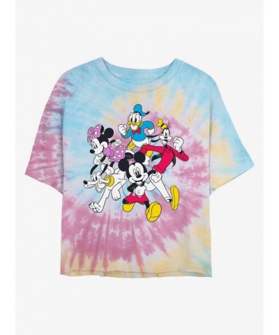 Disney Mickey Mouse Mickey and Friends Tie Dye Crop Girls T-Shirt $7.75 T-Shirts