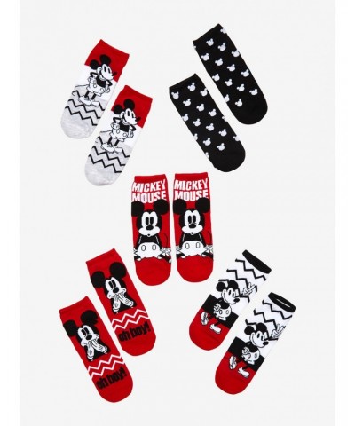 Disney Mickey Mouse Chevron No-Show Socks 5 Pair $5.60 Merchandises