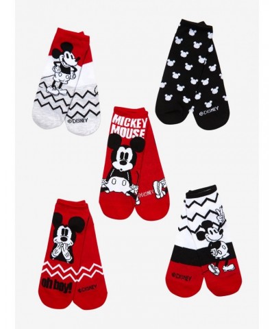 Disney Mickey Mouse Chevron No-Show Socks 5 Pair $5.60 Merchandises