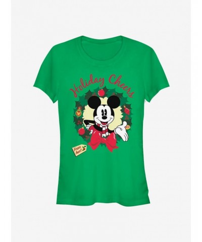 Disney Mickey Mouse Holiday Cheers From Aunt Classic Girls T-Shirt $9.16 T-Shirts